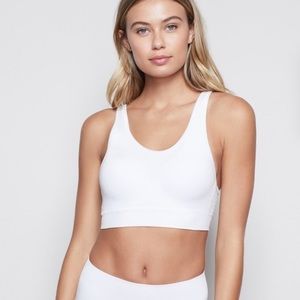 White Good American High Impact Sports Bra